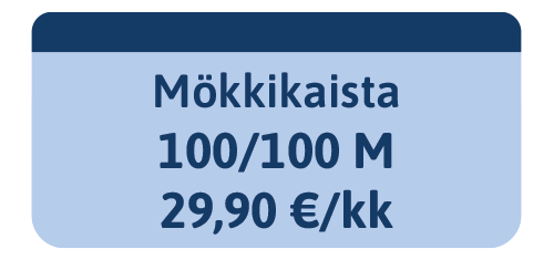 Mökkikaista 100/100 M: 29,90 €/kk