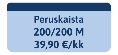 Peruskaista 200/200 M: 39,90 €/kk